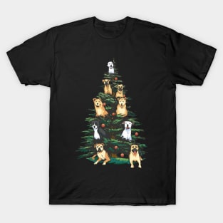 Christmas Dogs Realistic T-Shirt